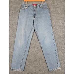 Levi‎ Strauss 550 Jeans Classic Relaxed Tapered Light Wash Denim Womens 14 L